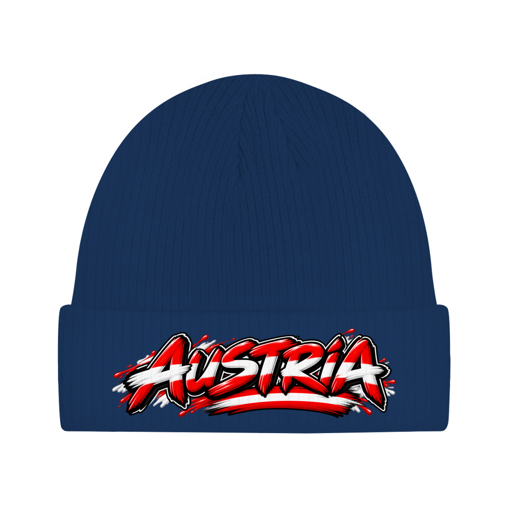 Österreich Beanie aus Bio-Baumwolle – Austria