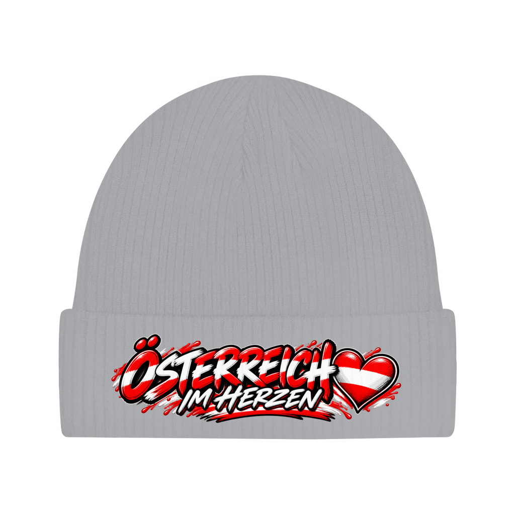 Österreich Beanie aus Bio-Baumwolle – Österreich im Herzen