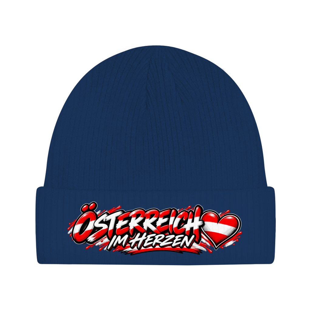 Österreich Beanie aus Bio-Baumwolle – Österreich im Herzen