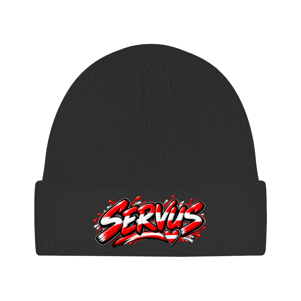 Österreich Beanie aus Bio-Baumwolle – Servus