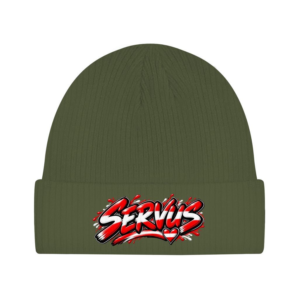 Österreich Beanie aus Bio-Baumwolle – Servus