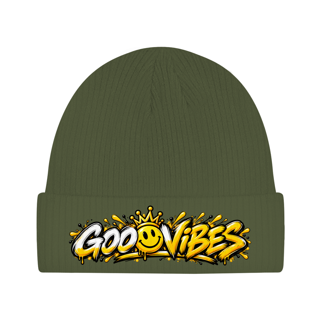 Beanie aus Bio-Baumwolle - Good Vibes