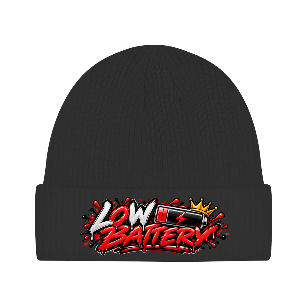 Beanie aus Bio-Baumwolle - Low Battery