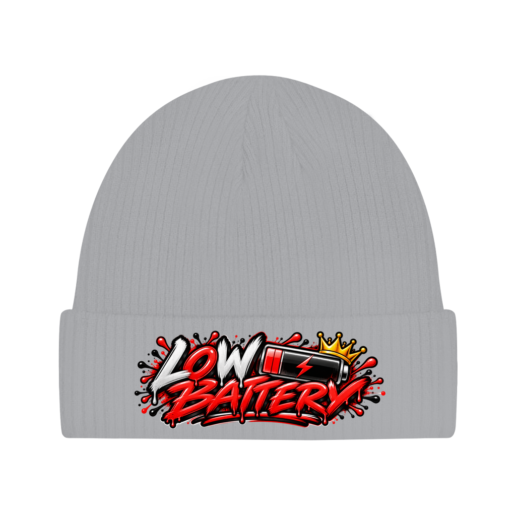 Beanie aus Bio-Baumwolle - Low Battery