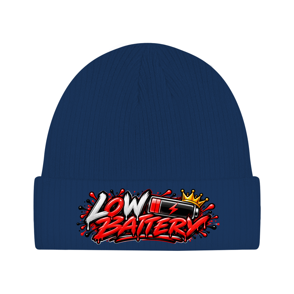 Beanie aus Bio-Baumwolle - Low Battery