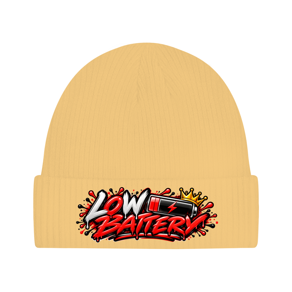 Beanie aus Bio-Baumwolle - Low Battery