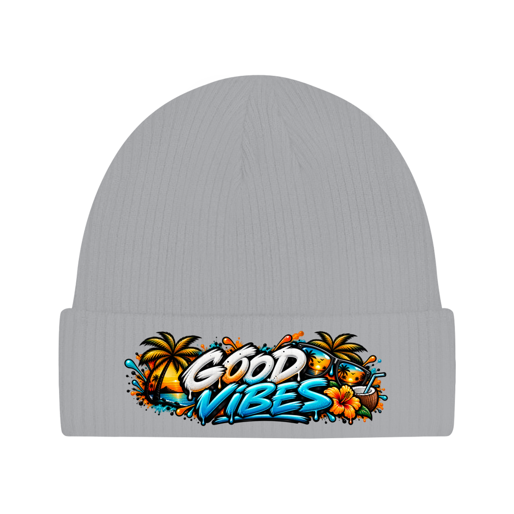 Beanie aus Bio-Baumwolle - Good Vibes