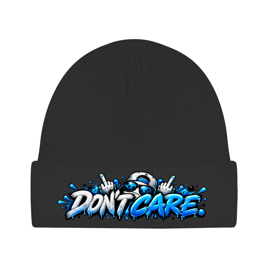 Beanie aus Bio-Baumwolle - Do not care