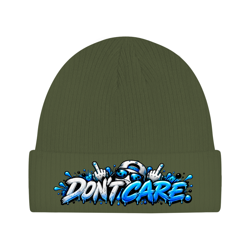 Beanie aus Bio-Baumwolle - Do not care