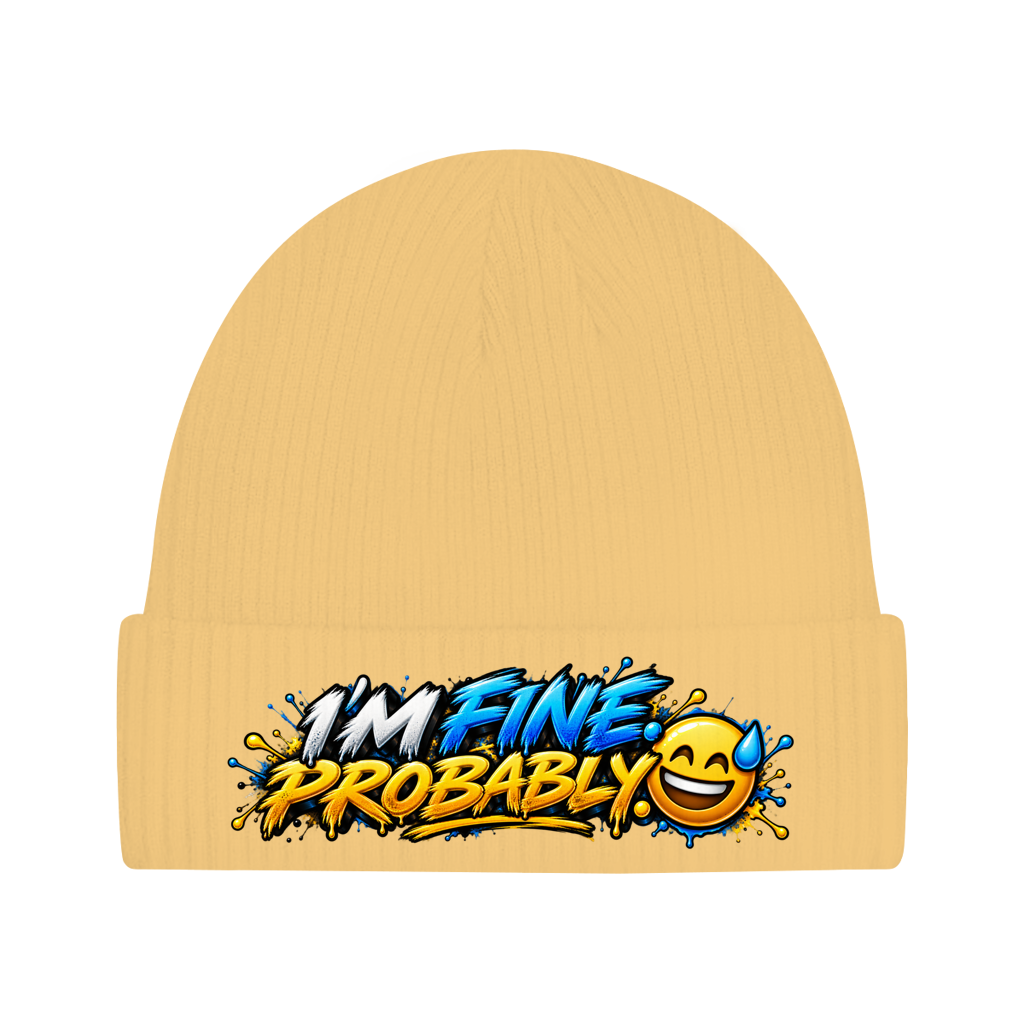 Beanie aus Bio-Baumwolle - I am fine probably