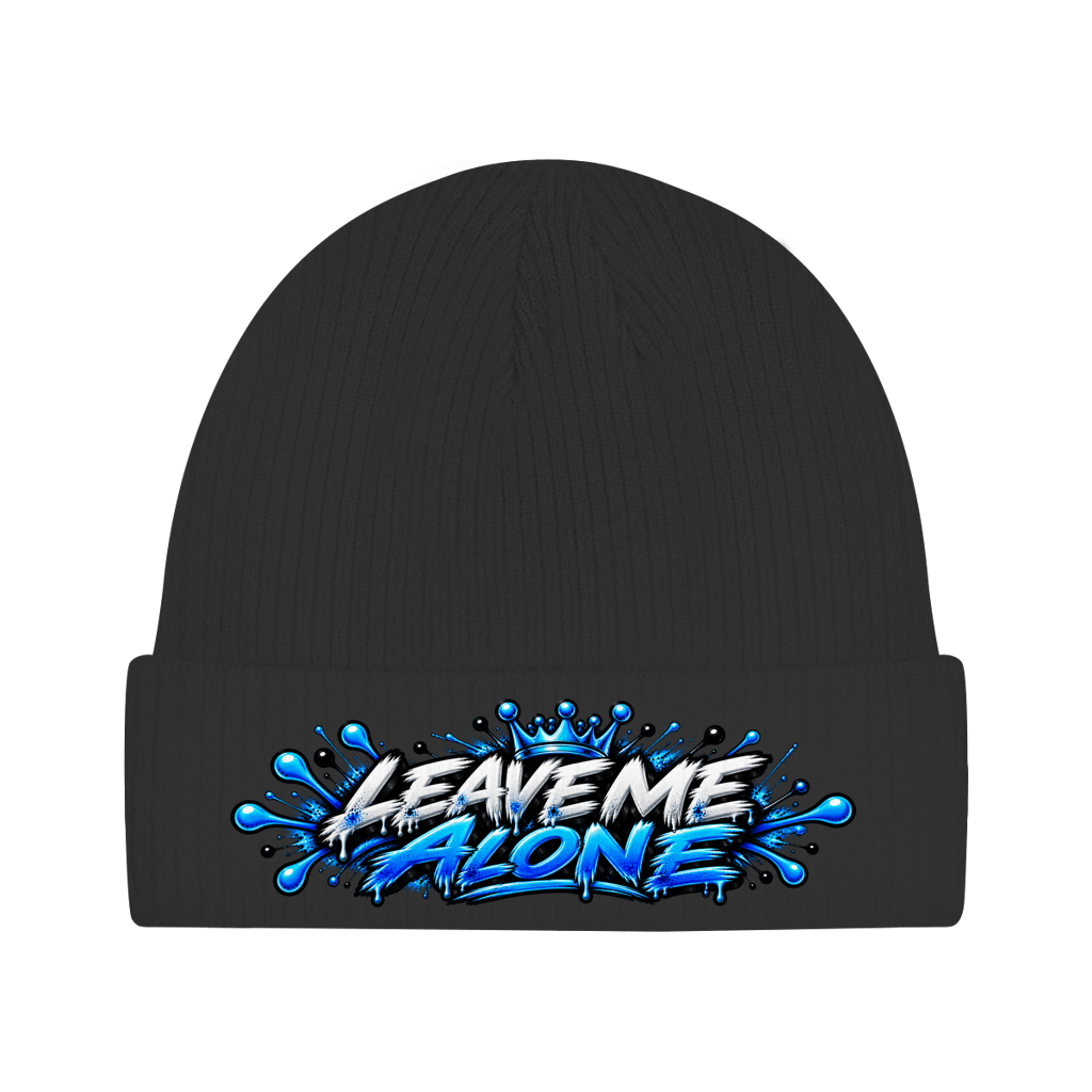 Beanie aus Bio-Baumwolle - Leave me alone
