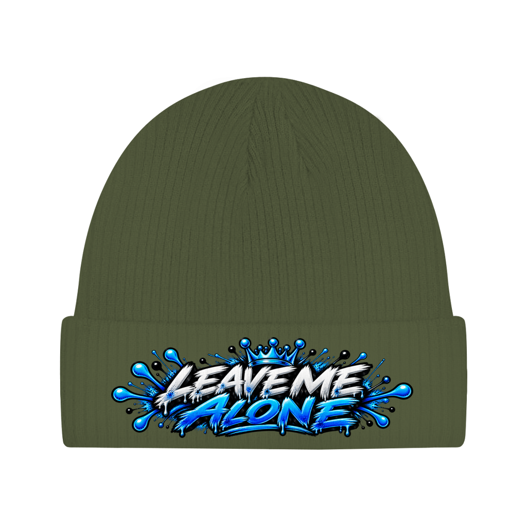 Beanie aus Bio-Baumwolle - Leave me alone