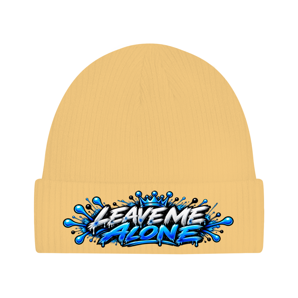 Beanie aus Bio-Baumwolle - Leave me alone