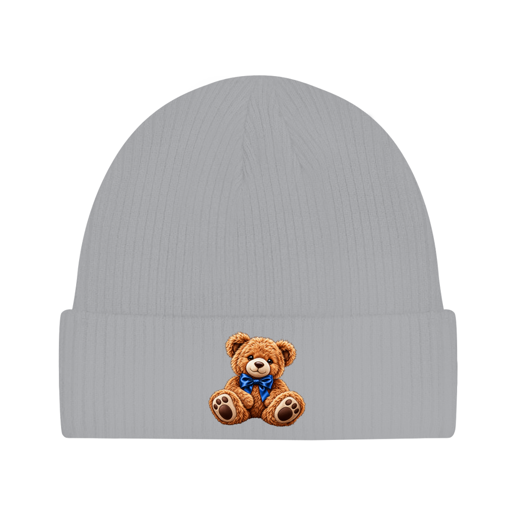 Beanie aus Bio-Baumwolle - Teddybär