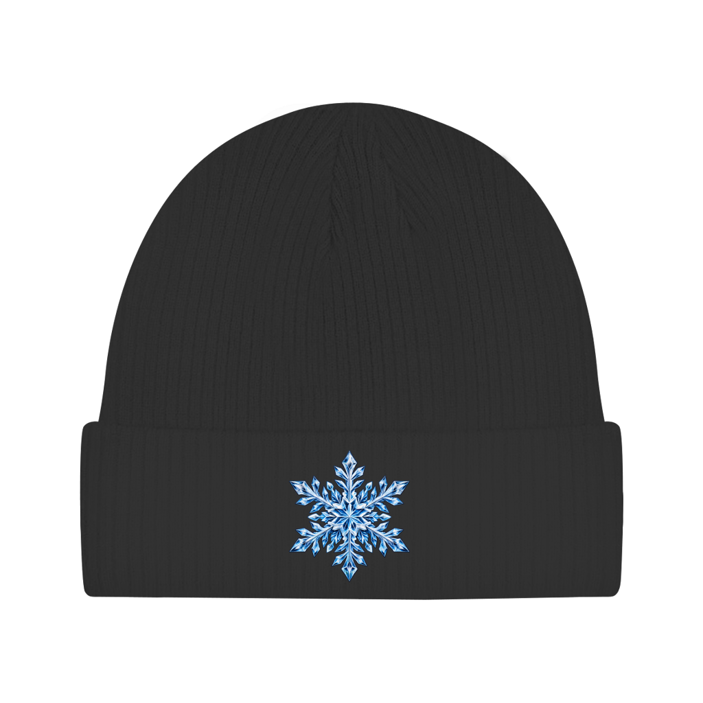 Beanie aus Bio-Baumwolle - Schneeflocke