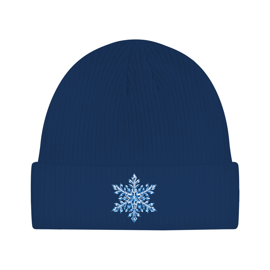 Beanie aus Bio-Baumwolle - Schneeflocke