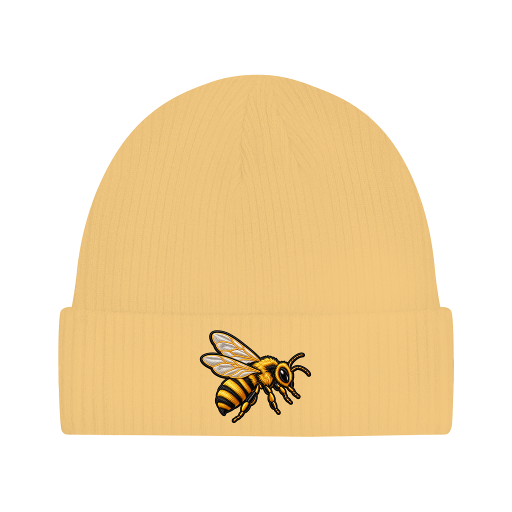 Beanie aus Bio-Baumwolle - Biene