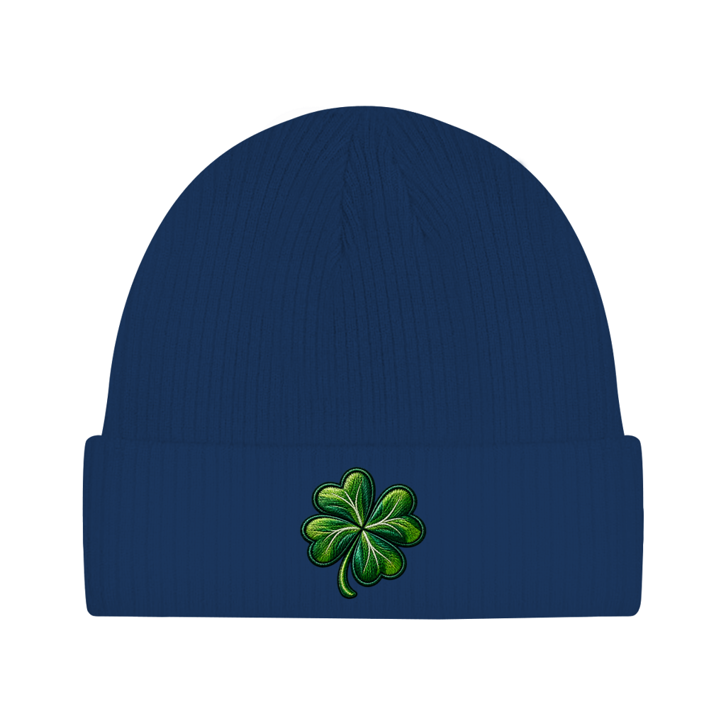 Beanie aus Bio-Baumwolle - Kleeblatt