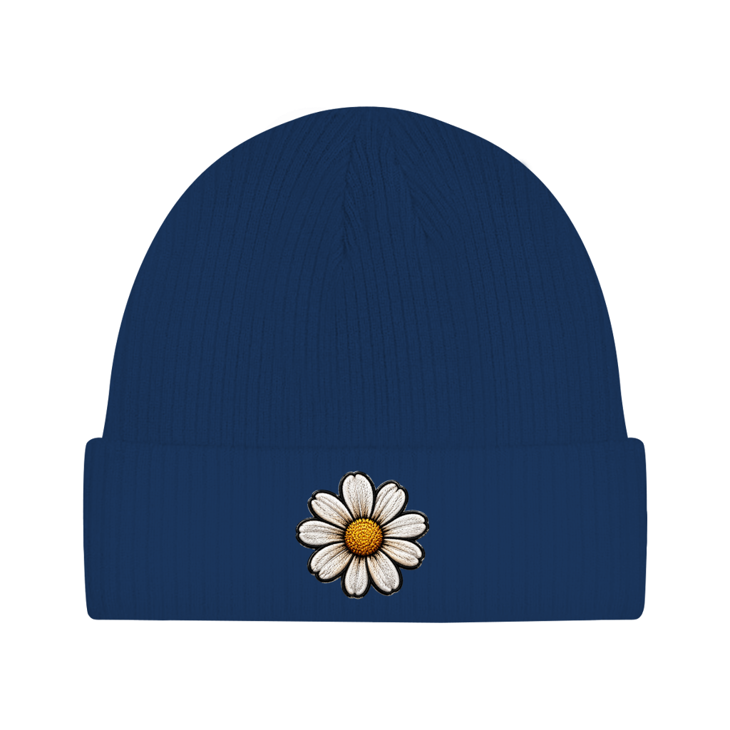 Beanie aus Bio-Baumwolle - Gänseblümchen