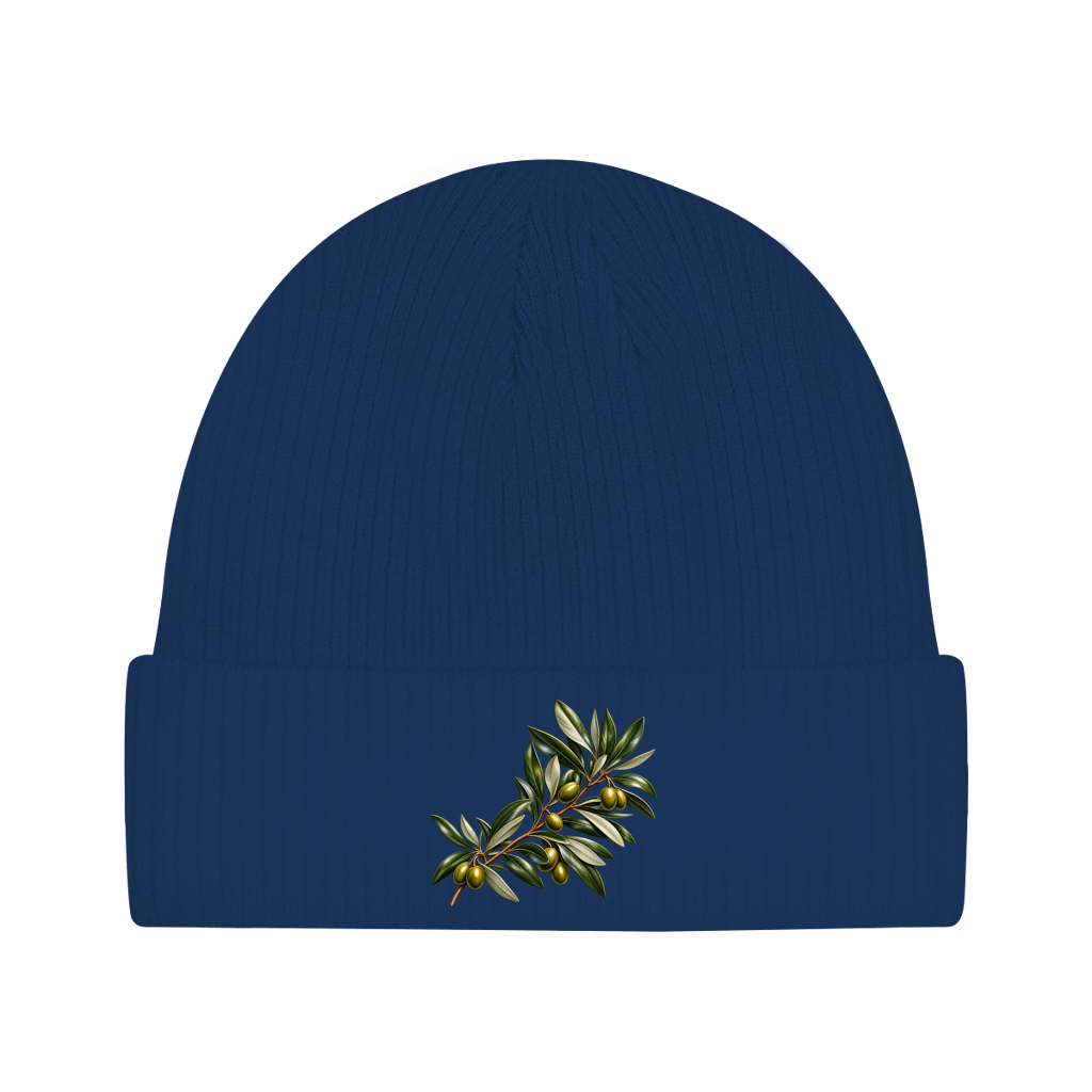 Beanie aus Bio-Baumwolle - Olivenzweig
