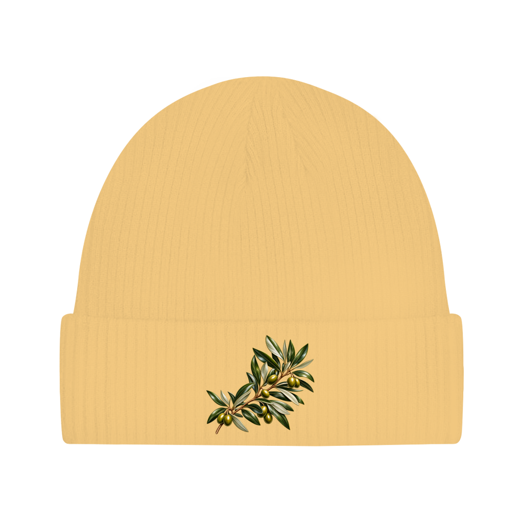 Beanie aus Bio-Baumwolle - Olivenzweig