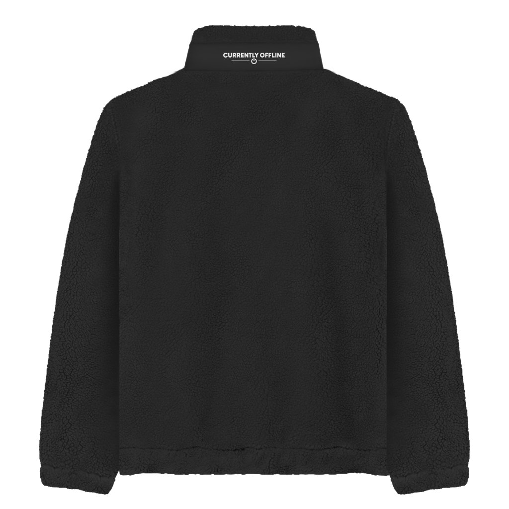 Currently Offline Sherpa Jacke – Unisex Fleece Jacke mit Statement