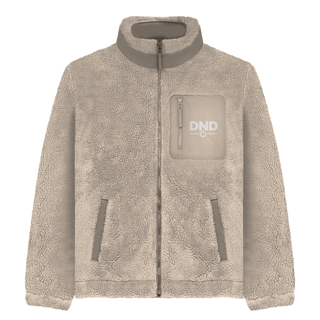 Do Not Disturb Sherpa Jacke – Unisex Fleece Jacke mit Statement