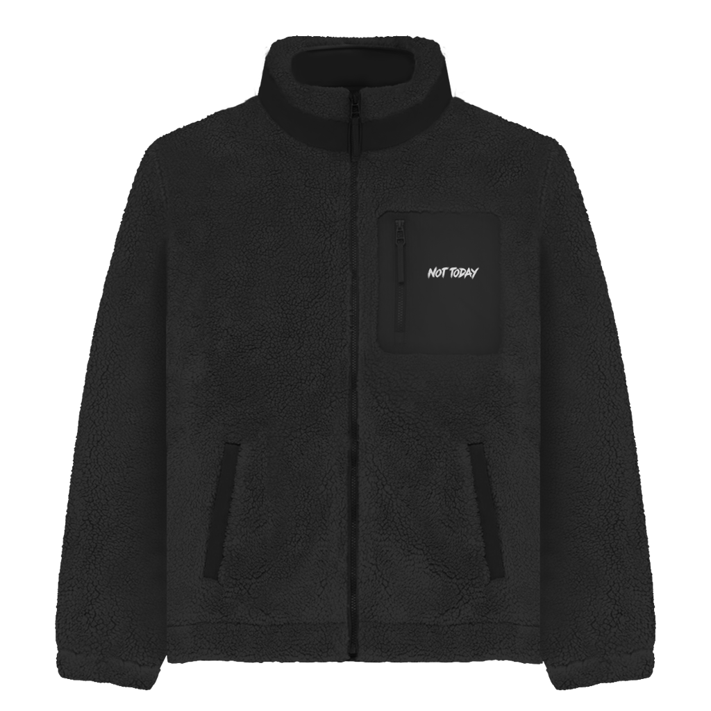 Not Today Maybe Tomorrow Sherpa Jacke – Unisex Statement Fleece Jacke