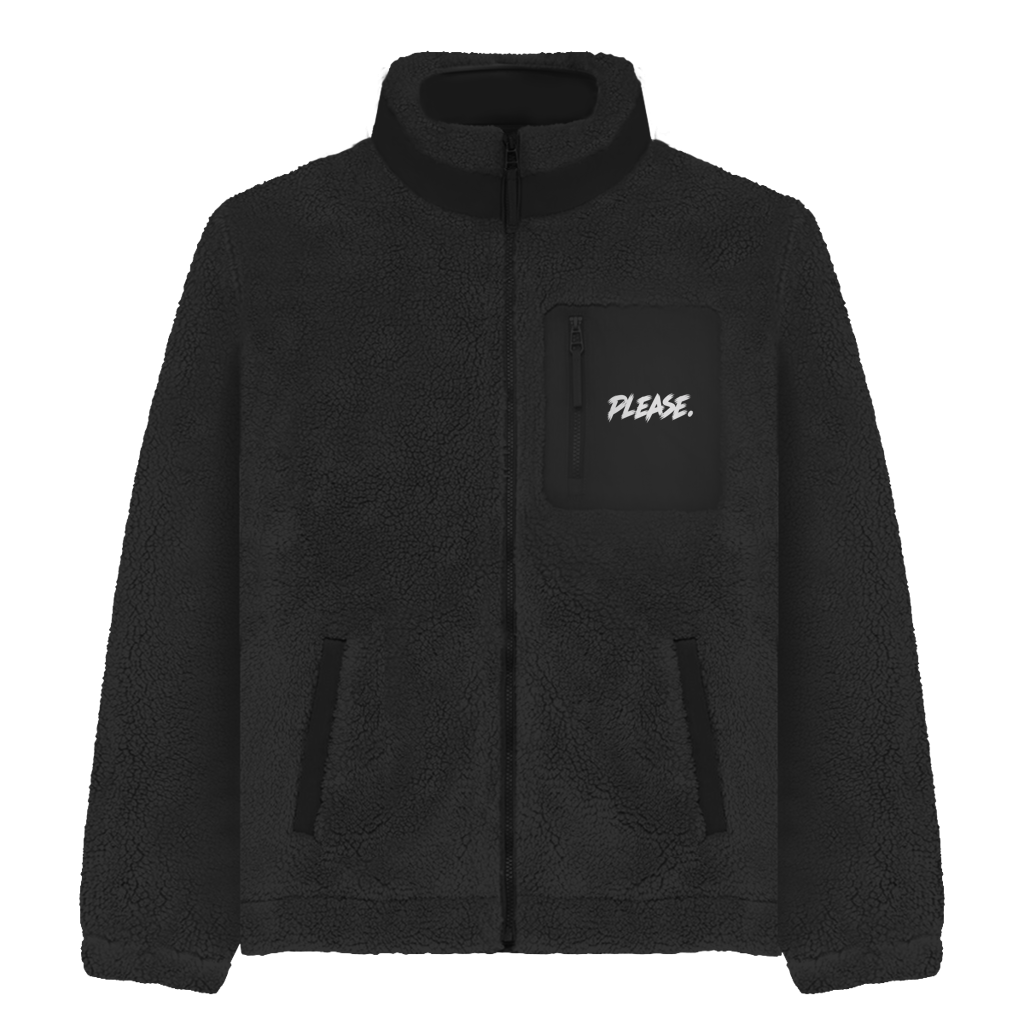 Please Leave Me Alone Sherpa Jacke – Unisex Statement Fleece Jacke