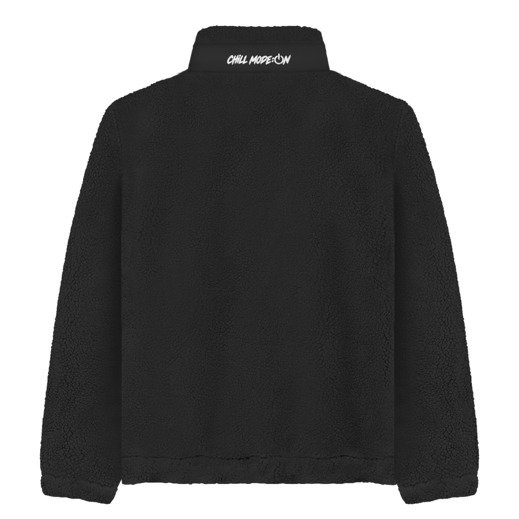 Chill Mode On Sherpa Jacke – Unisex Fleece Jacke mit Statement