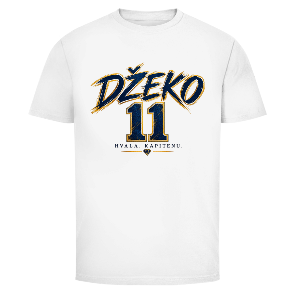 Džeko 11 Herren T-Shirt – Hvala Kapitenu | Bosnien Fußball Fan Shirt