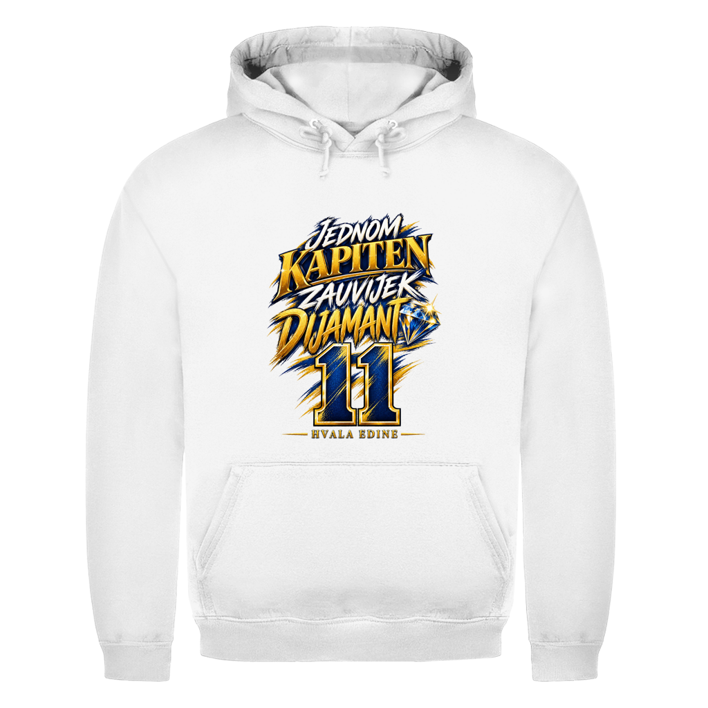 Jednom Kapiten, Zauvijek Dijamant 11 Herren Hoodie – Hvala Edine | Bosnien Fußball