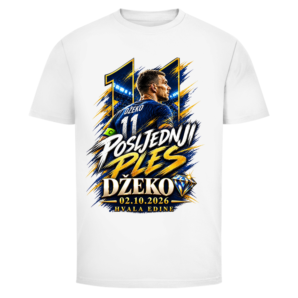 Posljednji Ples Džeko 11 Herren T-Shirt – 02.10.2026 Hvala Edine | Bosnien Fußball