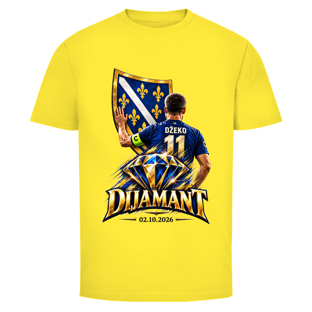 Dijamant 11 Džeko Herren T-Shirt – 02.10.2026 | Bosnien Fußball Fan Shirt