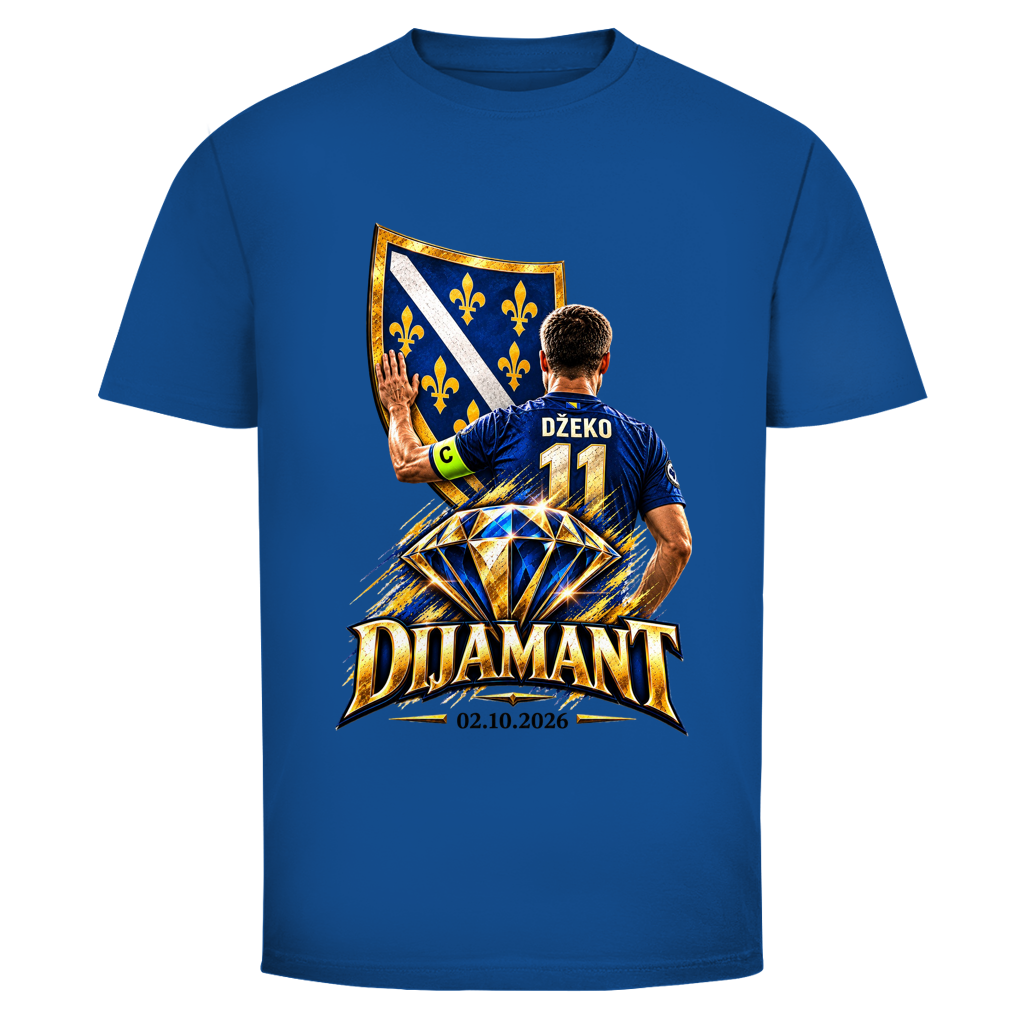 Dijamant 11 Džeko Herren T-Shirt – 02.10.2026 | Bosnien Fußball Fan Shirt