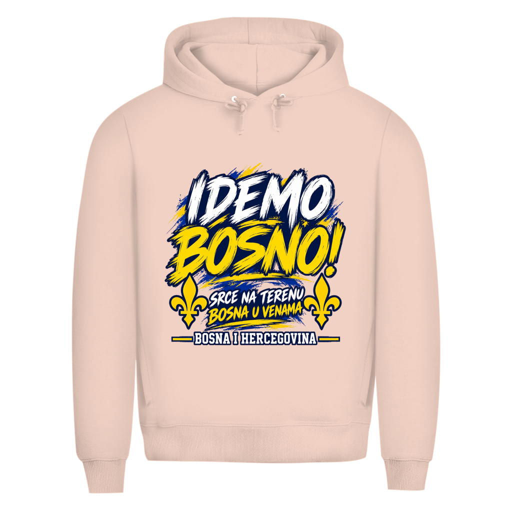 Bosnien Hoodie Herren – IDEMO BOSNO! Fußball Fan Hoodie | Bosna & Herzegowina