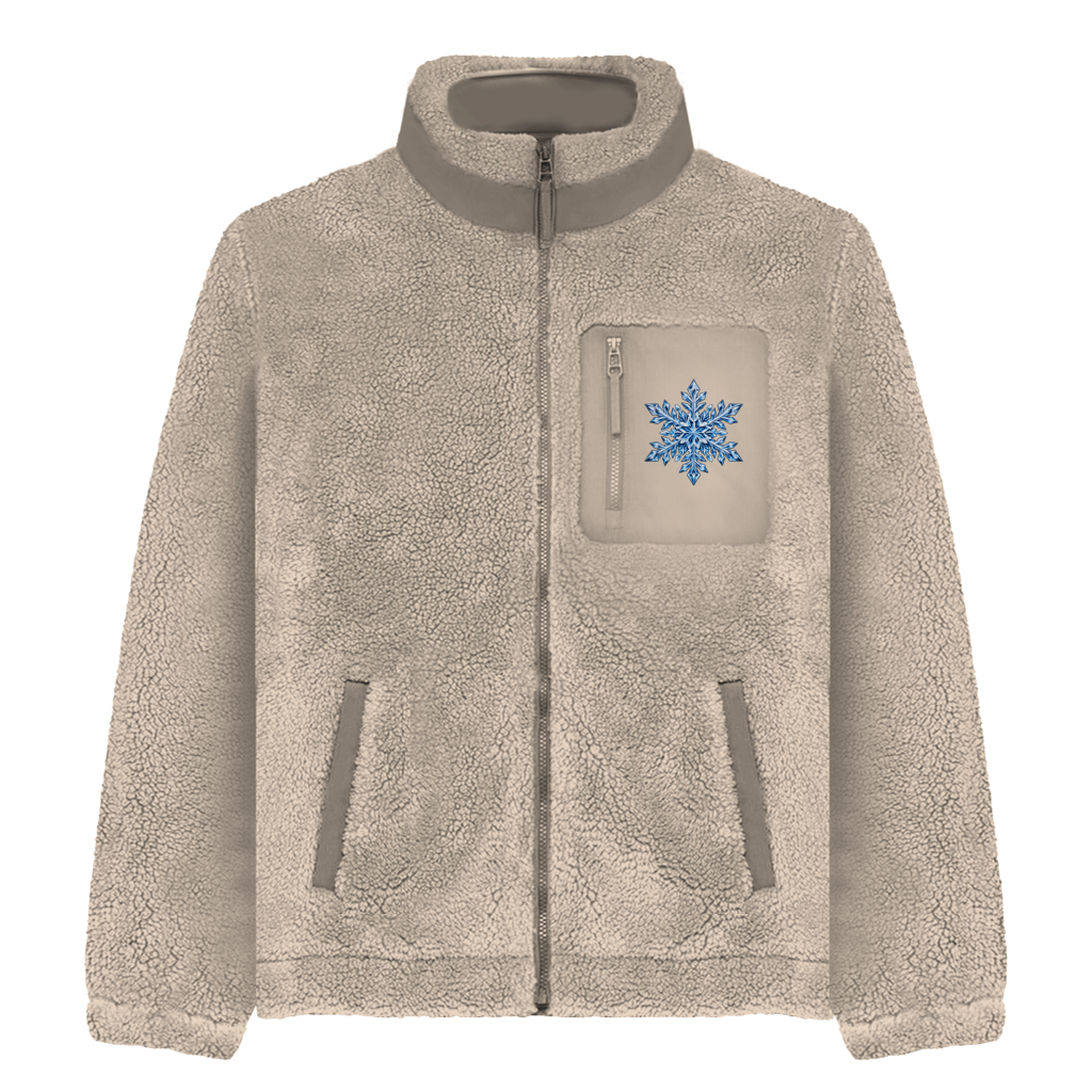 Sherpa Jacke Schneeflocke – Unisex Fleece Jacke mit Motiv | Cozy & Warm
