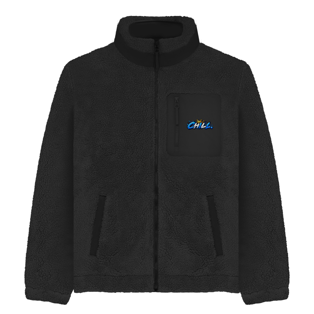Sherpa Jacke Chill – Unisex Fleece Jacke mit Motiv | Cozy & Warm