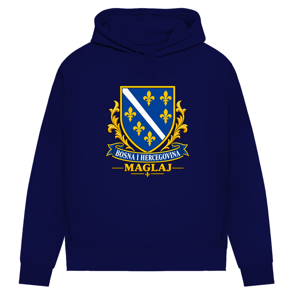 Damen Premium Bio Hoodie Bosanski Grb Maglaj