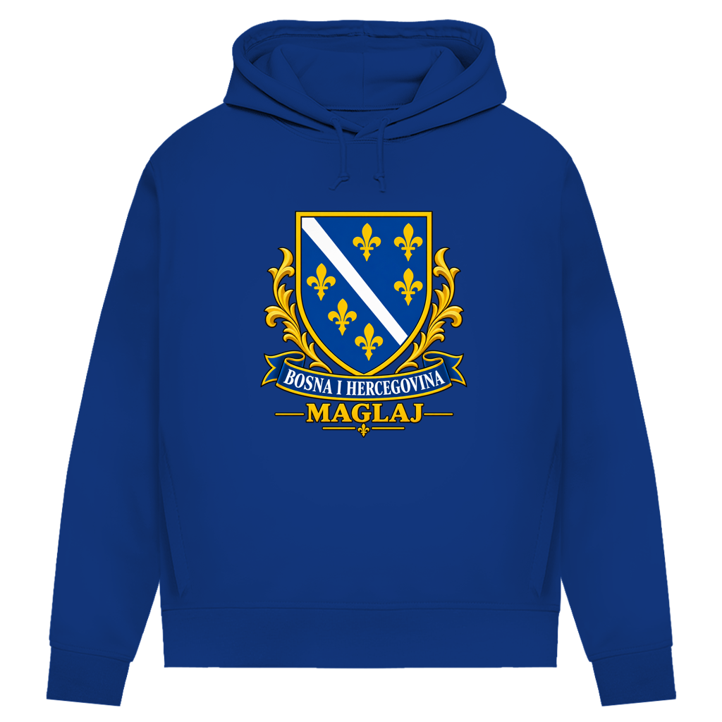 Damen Premium Bio Hoodie Bosanski Grb Maglaj