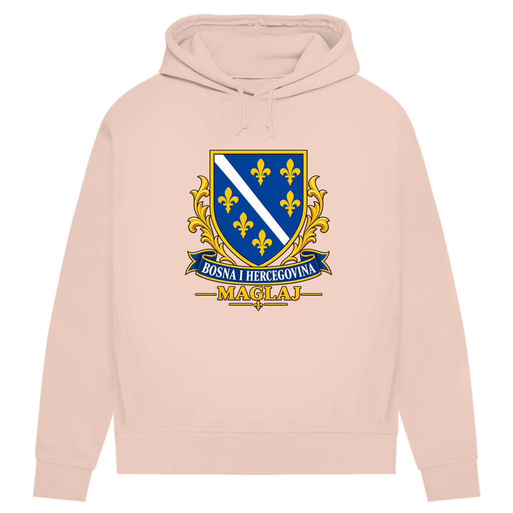 Damen Premium Bio Hoodie Bosanski Grb Maglaj