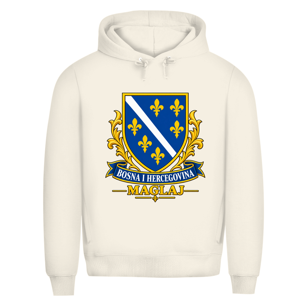 Herren Premium Bio Hoodie Bosanski Grb Maglaj