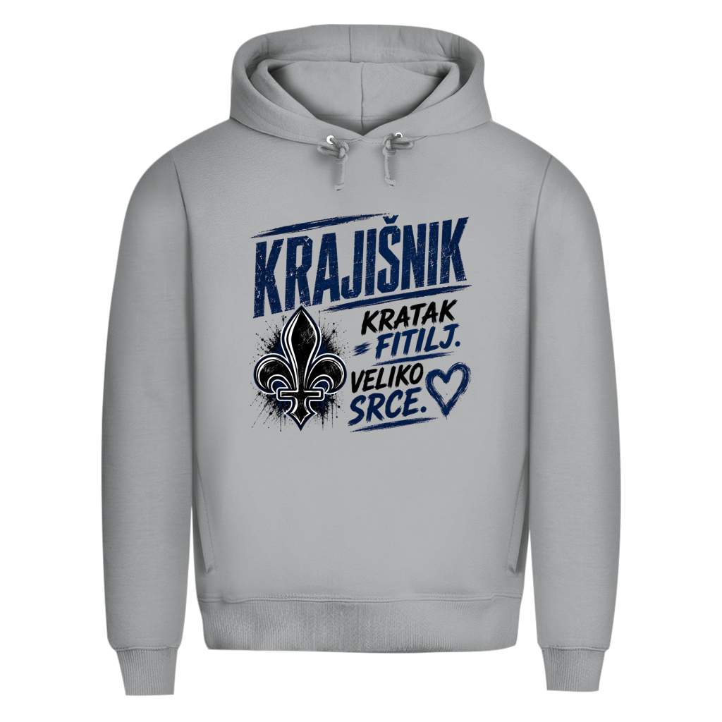 KRAJIŠNIK Herren Premium Bio Hoodie - Kratak fitilj veliko srce