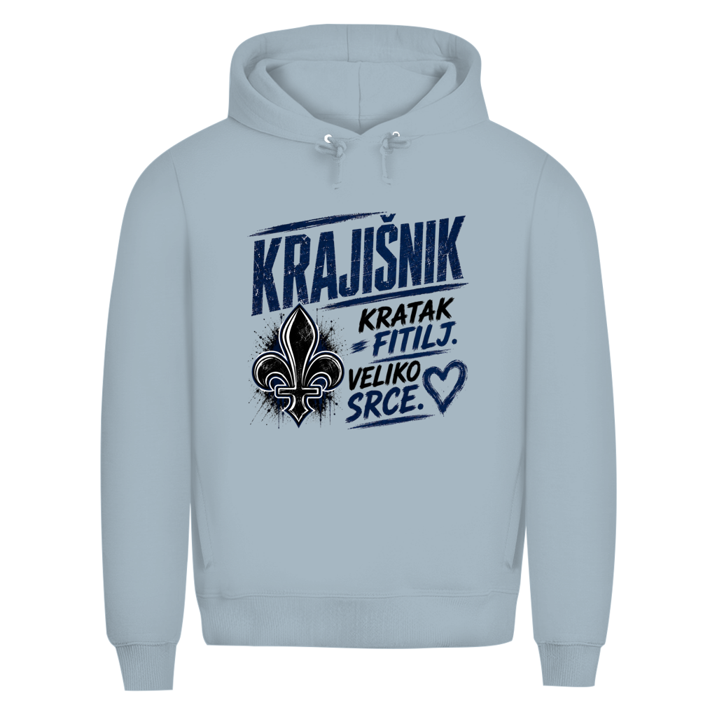 KRAJIŠNIK Herren Premium Bio Hoodie - Kratak fitilj veliko srce