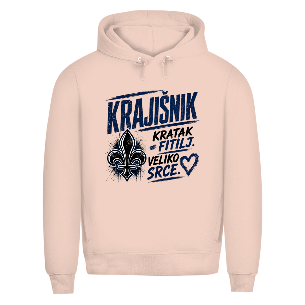 KRAJIŠNIK Herren Premium Bio Hoodie - Kratak fitilj veliko srce