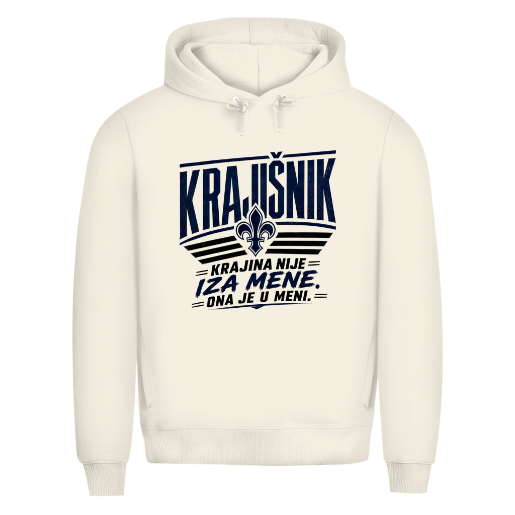 KRAJIŠNIK Herren Premium Bio Hoodie - Krajina nije iza mene ona je u meni