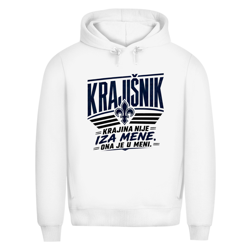 KRAJIŠNIK Herren Premium Bio Hoodie - Krajina nije iza mene ona je u meni