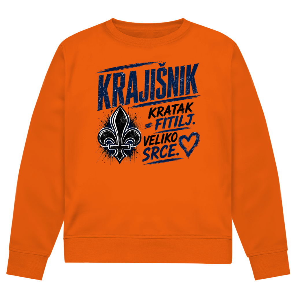 Krajisnik Herren Premium Bio Sweatshirt Kratak Fitilj Veliko Srce