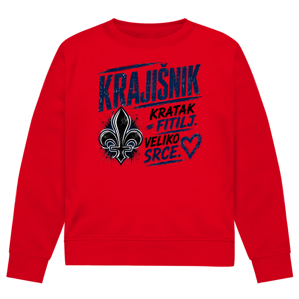 Krajisnik Herren Premium Bio Sweatshirt Kratak Fitilj Veliko Srce