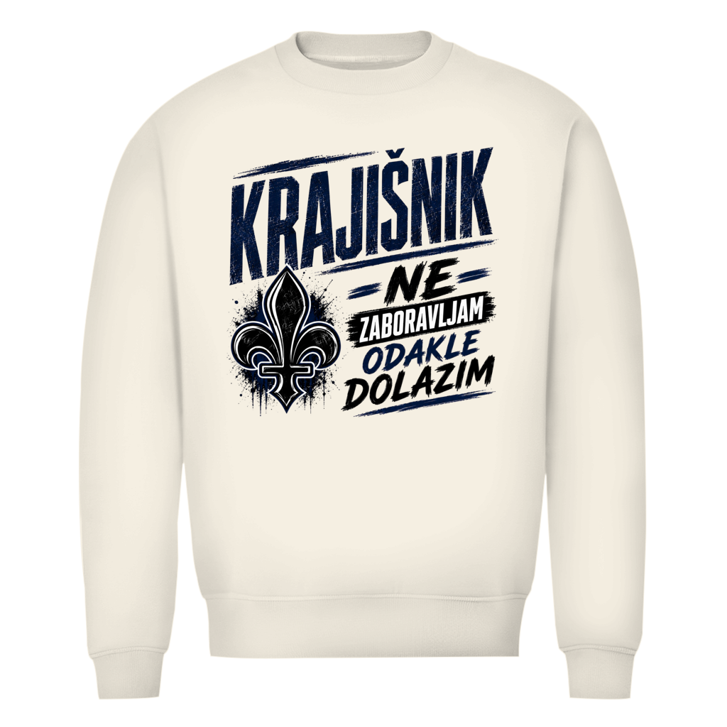 Krajisnik Herren Premium Bio Sweatshirt Ne zaboravljam odakle dolazim
